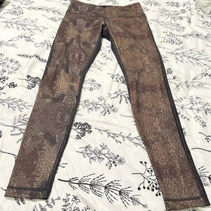 Lululemon Wunder Under SE 3D Print‎ Golden Cashew Multi/Black Legging SZ 6